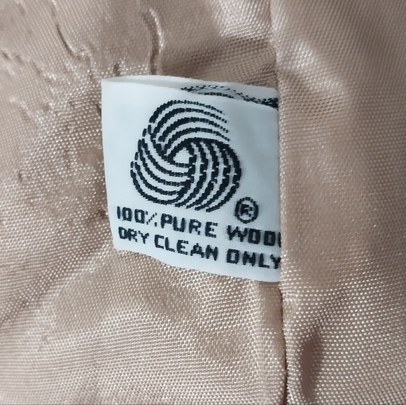 Andre Barreau Women's Tan Herringbone Blazer 100% Pure Wool Size 16 - Picture 6 of 7